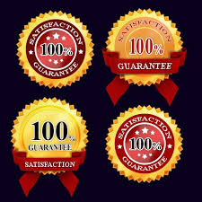 Golden Badges 100 Satisfaction Guarantee Badges With Red Ribbon Golden Guarantee Badges Png Transparent Clipart Image And Psd File For Free Download Red Ribbon Badge Prints For Sale