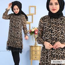 Ell0567 Pazarium Com Tr Tesettur Giyim Bayan Giyim Triko Tunik Elbise Kombin Tesettur Sal Esarp Moda Stilleri Tunik Triko