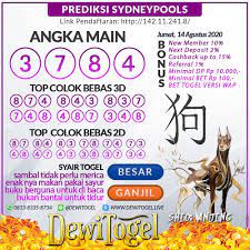 Togel Wap Prediksi Sidney Jumat 14 Agustus 2020 Nel 2020