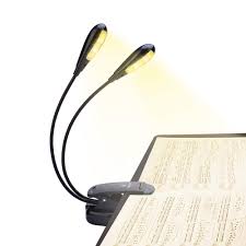 10 Led Eye Cared Music Stand Light 3 Brightness 3 Color Book Light Clip On Bed Reading Book Lamp At Night Usb And Aaa Battery Operated Perfect For Bookworms Kids Music Piano Players