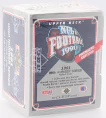 1991 upper deck complete set. 200 1991 Upper Deck High Number Series Football Factory Sealed Set