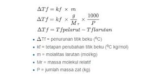 Zat nonelektrolit sebanyak 15 gram dilarutkan dalam 200 gram air. Rumus Kimia Dan Contoh Soal Beserta Ulasannya Kelas Pintar