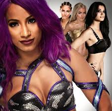 Sasha Banks vs Paige w/ Mandy Rose & Sonya DeVille winner Paige