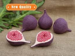 Toy Figs Wool Felt Pretend Play Kitchen Food Eco Friendly Stuffed Toys Baby Shower Present Children Gift Montessori Toys Waldorf Felt Play Food Play Kitchen Food Felt Fruit