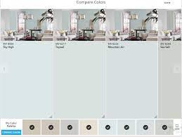 There may be slight differences in one product vs another but only a professional painter could tell. Sherwin Williams Colorsnap Compare Colors Sky High Top Sail Mounta Interior Paint Colors For Living Room Sherwin Williams Paint Colors Paint Colors For Home