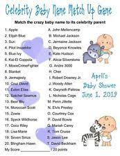 The latest trends for baby boy names are using surnames, creating names, or unique names from the bible. Baby Shower Celebrity Baby Name Game Boy 24 Quantity Personalized For You Celebrity Babies Baby Name Game Celebrity Baby Names