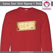 Matching Christmas Shirts Long Sleeve Express Train Ticket Design Family Matching Shirts Holiday Matching Shirts Polar Express Matching Christmas Shirts Custom Shirts Long Sleeve Shirts