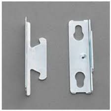 Levolor Pair Zinc Curtain Rod Brackets Single Hook