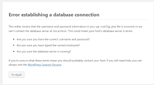 php - Error establishing a database connection. While installing wordpress  on Wamp Localhost - Stack Overflow