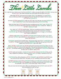 Three Little Lambs Christmas Game For Children Christmas Gift Exchange Games Christmas Gift Exchange The Nativity Story