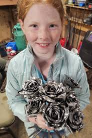 Giant steel rose made with special steel