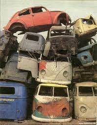 Pin By Cactusknowsbest On Art Inspiration Old Classic Cars Junkyard Cars Classic Volkswagen Bus