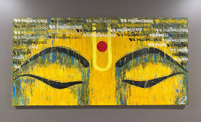 Hindu God Shri Swaminarayan Indian Wall Art Indian Traditional Paintings Canvas Art Decor