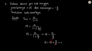 Contoh Soal Deret Geometri Tak Hingga Youtube