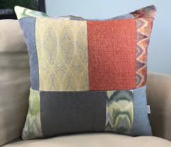 Colour Block Pillow Yellow And Blue Square Decorative Pillow Colour Block Case One Of A Kind Pillow In 2020 Colourful Cushions Pillows Decorative Pillows