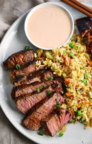 Japanese Steakhouse Yum Yum Sauce Goes Perfectly With Japanese Hibachi Steak And Salmon And A Side Of Fr Japanese Food Hibachi Yum Yum Sauce Steakhouse Recipes