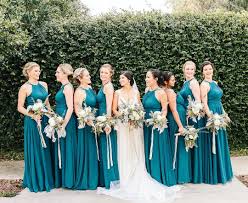 Real Birdy Grey Weddings Birdy Grey Peacock Blue Bridesmaid Dresses In Chiff Peacock Bridesmaid Dresses Peacock Blue Bridesmaid Dress Blue Bridesmaid Dresses
