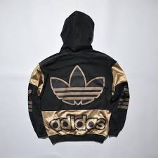 Black And Gold Jordan Hoodie Rare Vintage Adidas Hoodie Sweatshirt Sweater Adidas Pullover Jumper Adidas Decente Color Block Black Gold Vintage Hoodies Adidas Hoodie Hoodie Design