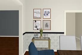 Amazing gallery of interior design and decorating ideas of dark walls with light chair rail in bedrooms, closets, living rooms, dens/libraries/offices, girl's rooms, nurseries, dining rooms, bathrooms, entrances/foyers by elite interior designers. Before After Merion Dining Project