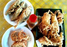 Sotong dan ikan celup tepung sobre warung pok nong. Warong Pok Nong Homestay Impian Terengganu