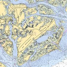 South Carolina Beaufort Nautical Chart Decor