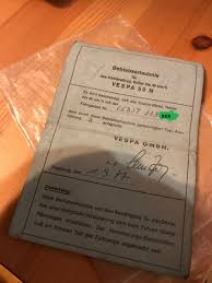 Alle jobs und stellenangebote in bamberg, bayreuth, coburg und der umgebung. Ubliches Problem Typenschild Passt Nicht Mit Den Papieren Uberein Smallframe Technik Und Allgemeines Vespa Forum Vespaonline