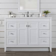 White Single Sink Bathroom Vanity