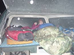 Urban camping is fun for awhile, but we needed a change. Truck Bed Sleeping Platform Upadowna