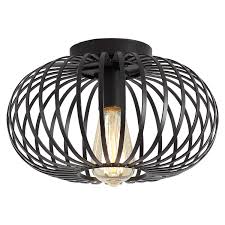 Black flush mount light fixture. Modern Black Flush Mount Light Fixture Industrial Metal Cage Semi Flush Mount Ceiling Light For Hallway Living Room Kitchen Entryway Farmhouse Buy Online In Botswana At Botswana Desertcart Com Productid 168928171