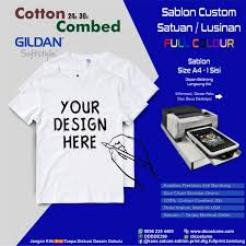 Check spelling or type a new query. Jual Kaos Satuan Sablon Print Dtg Desain Sendiri A4 Di Lapak Dicostume Bukalapak