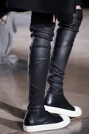 Black Boots White Sole Ladies Rick Owens Slideshow On Style Com Boots Fashion Sneakers Fashion