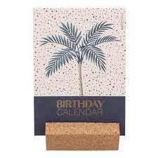 Multiple sizes and paper options. Birthday Desk Calendar Palm