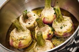 I carciofi al tegame hanno 127 calorie (per porzione). Carciofi Al Tegame Alla Romana Tarka