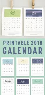 Printable 2019 Calendar A Pretty Monthly Calendar Calendar Calender Printables Calendar Printables