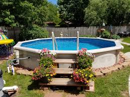 Piscina Para La Cabana Above Ground Pool Landscaping Backyard Pool Landscaping Above Ground Swimming Pools