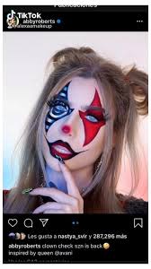 Clown Check Makeup Female Scary Clown Makeup Femalescaryclownmakeup In 2021 Scary Clown Makeup Crazy Makeup Clown Makeup