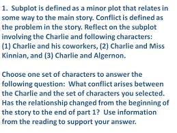 Check spelling or type a new query. Flowers For Algernon Part 1 Test Sample Answers Responses Ppt Download