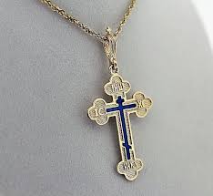 Collier croix chrétienne orthodoxe