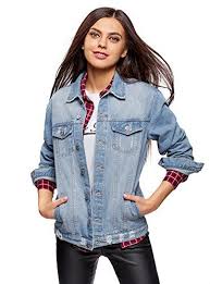 Oodji Ultra Damen Ubergrosse Jeansjacke Blau De 36 Eu 38 S Fashion Mode Veste En Jean Oversize Veste En Jean