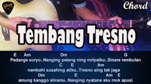 Chord Kunci Gitar Tembang Tresno Dari Nada Dasar Am Youtube
