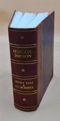 Hobson-Jobson; A Glossary Of Colloquial Anglo-Indian Words And P [Leather Bound] | eBay
