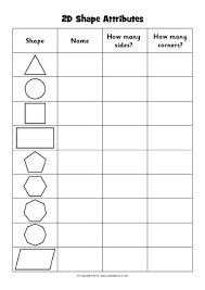 2d and 3d shapes matching grade/level: 2d Shape Attributes Chart Worksheets Sb11818 Sparklebox Geometry Worksheets 2nd Grade Worksheets Shapes Worksheets