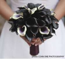 It might be heading towards the holidays but if you're one of those people who protests christmas lights before thanksgiving and loves all things spooky, we've got a (trick or) treat for you. Gothic Wedding Bouquets Black Roses And Calla Lilies For Tradition Defying Brides