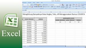 Cara Menghitung Banyaknya Data Angka Teks Dll Menggunakan Rumus Counta Tutorial Microsoft Excel Youtube