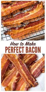 Perfect Baked Bacon Easy And Crispy Every Time This Is The Best Way To Cook Bacon So Much Better Frying Bakedbacon Bac Baked Bacon Cooking Bacon Recipes