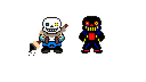 Problem solved, frisk is a child. Pixilart Undertale Au Ink Sans And Error Sans By Pixelatedbyme Pixel Art Pattern Pixel Art Undertale Pixel Art