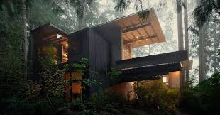 Transformation D Un Minuscule Bunker En Superbe Maison Bois Aux Usa Build Green Architecture Maison Bois Maison De Vacances