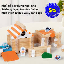 Bộ Gỗ Lắp Ghép Nhà Cửa An Toàn Cho Bé – Đồ Chơi Xếp Hình Phát Triển Tư Duy Mới Nhất 2025 | Shopee Việt Nam