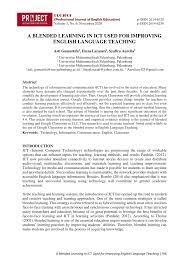 'informasi dan tes tinggi sebagai pembelajaran di', lama mencari: Pdf A Blended Learning In Ict Used For Improving English Language Teaching