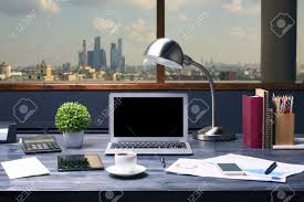 A digital pen can do the same as a computer mouse and more, including drawing with a natural feel. Creative Designer Desktop With Blank Laptop Computer Table Lamp Stock Photo Picture And Royalty Free Image Image 60710919